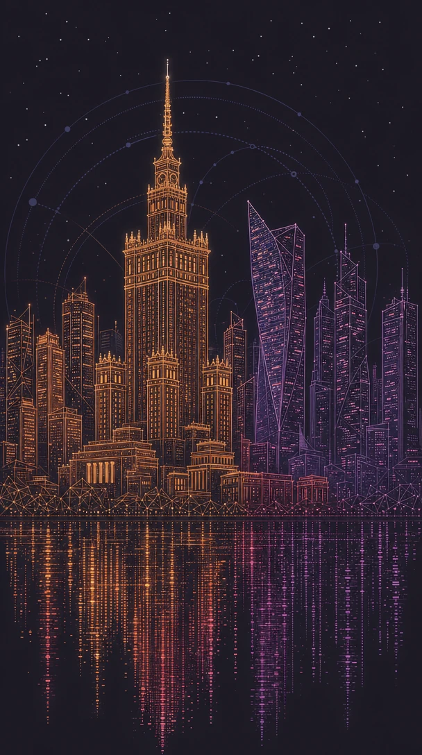 Warsaw at night